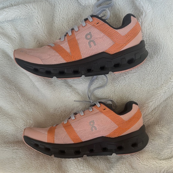 On Running Women's Athletic Shoes in Pink and Orange - Picture 7 of 8